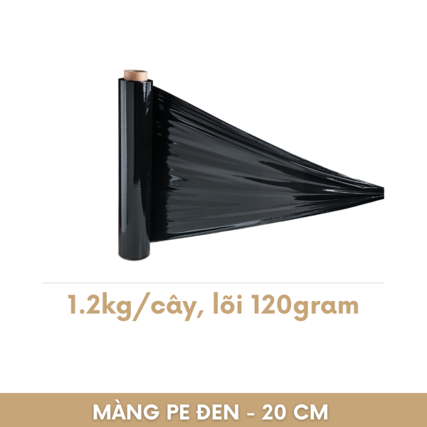 Màng co Đen 20cm - 1.2kg/cây, lõi 120gram